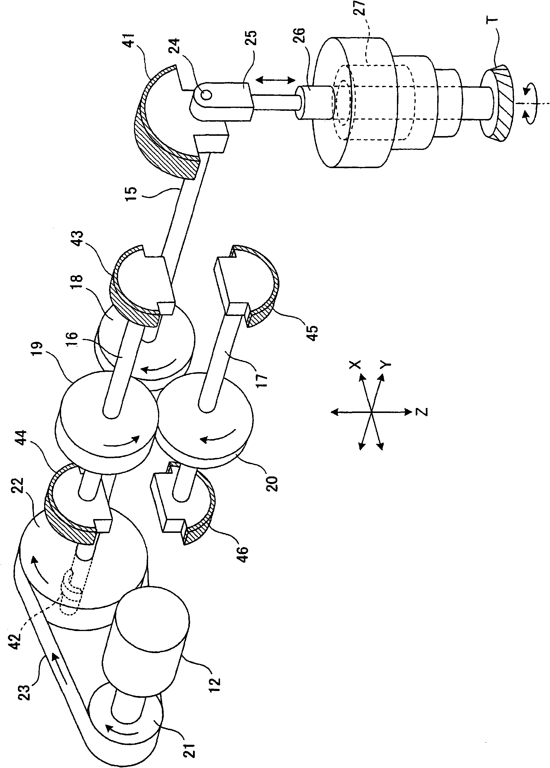 Vibration-suppressing mechanism for gear-shaping machine