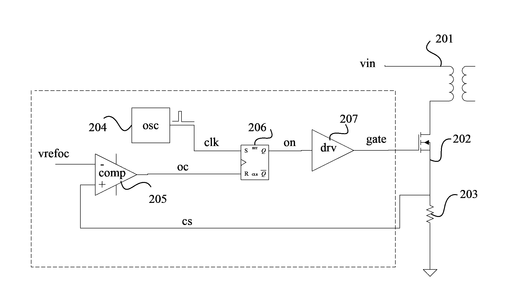 Switching power supply and circuit improving output current regulation factor thereof