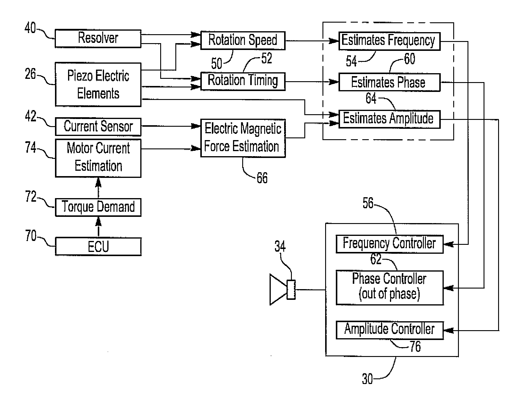 Noise reduction system for an electrically poered automotive vehicle