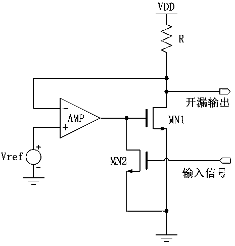 Operational amplifier compensation circuit applied to bidirectional open-drain output buffer