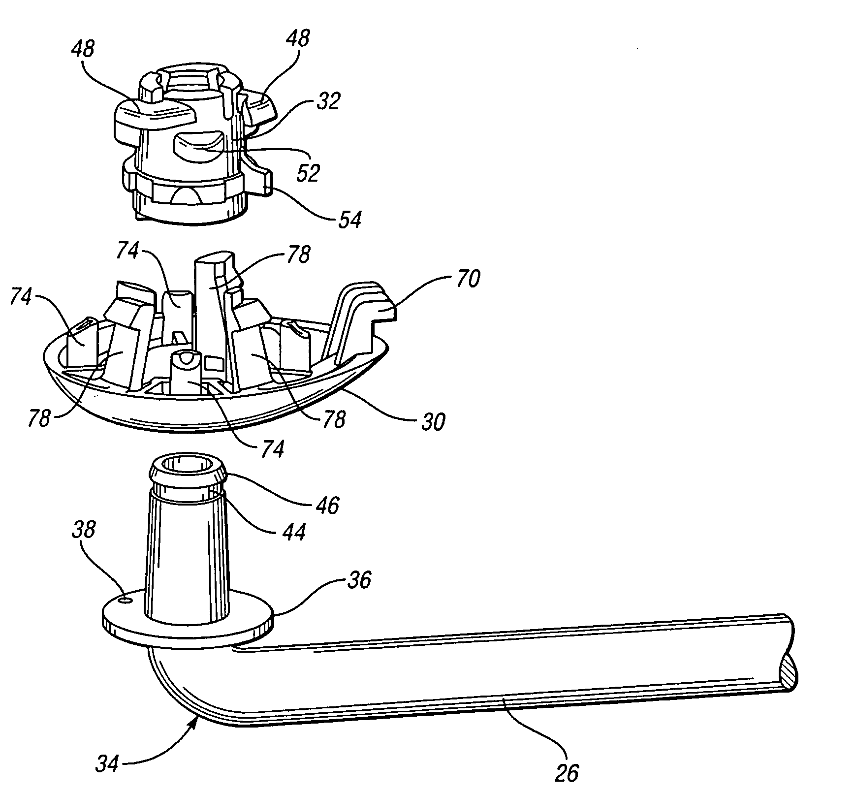 Screwless visor mount assembly