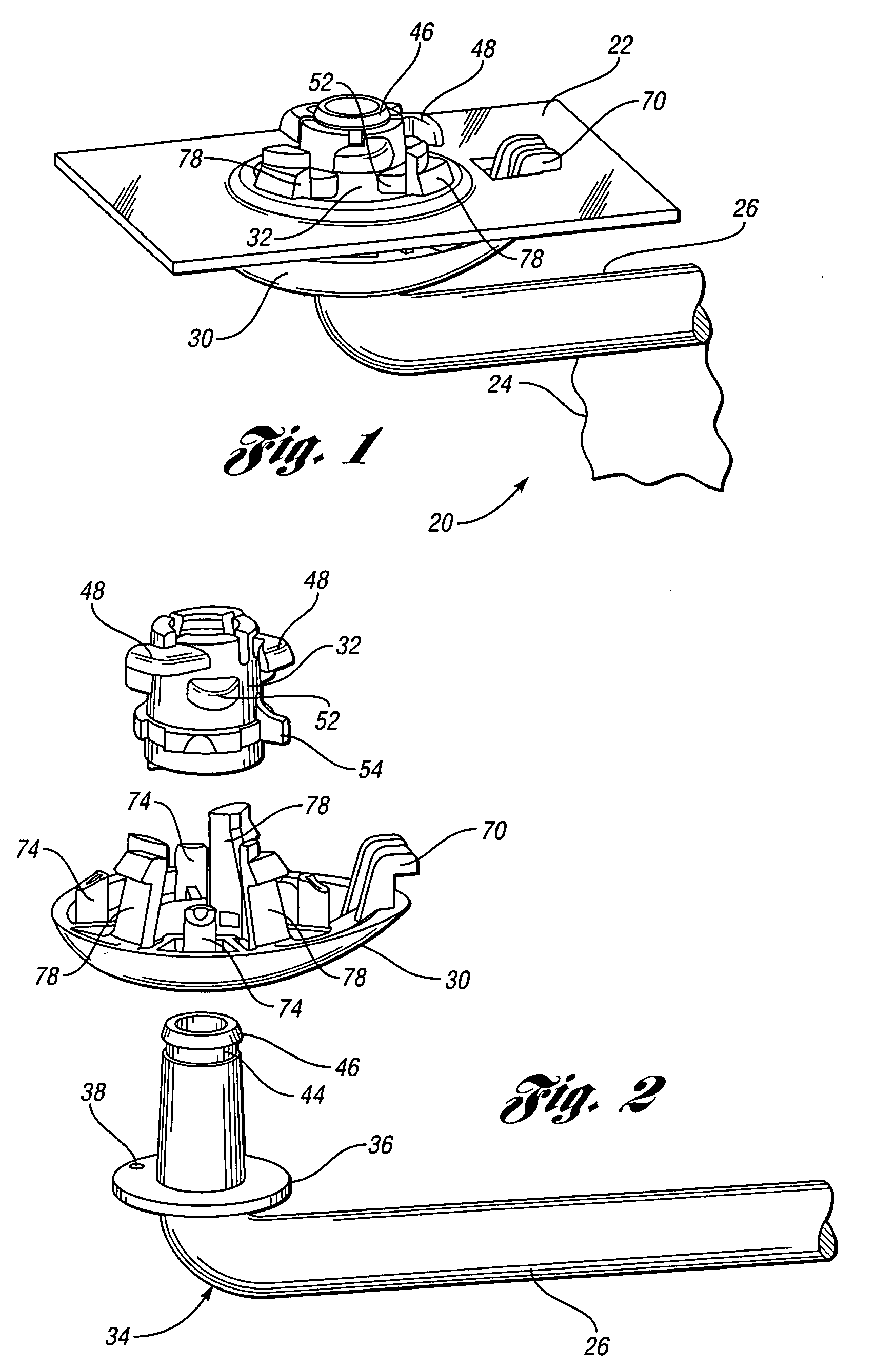 Screwless visor mount assembly