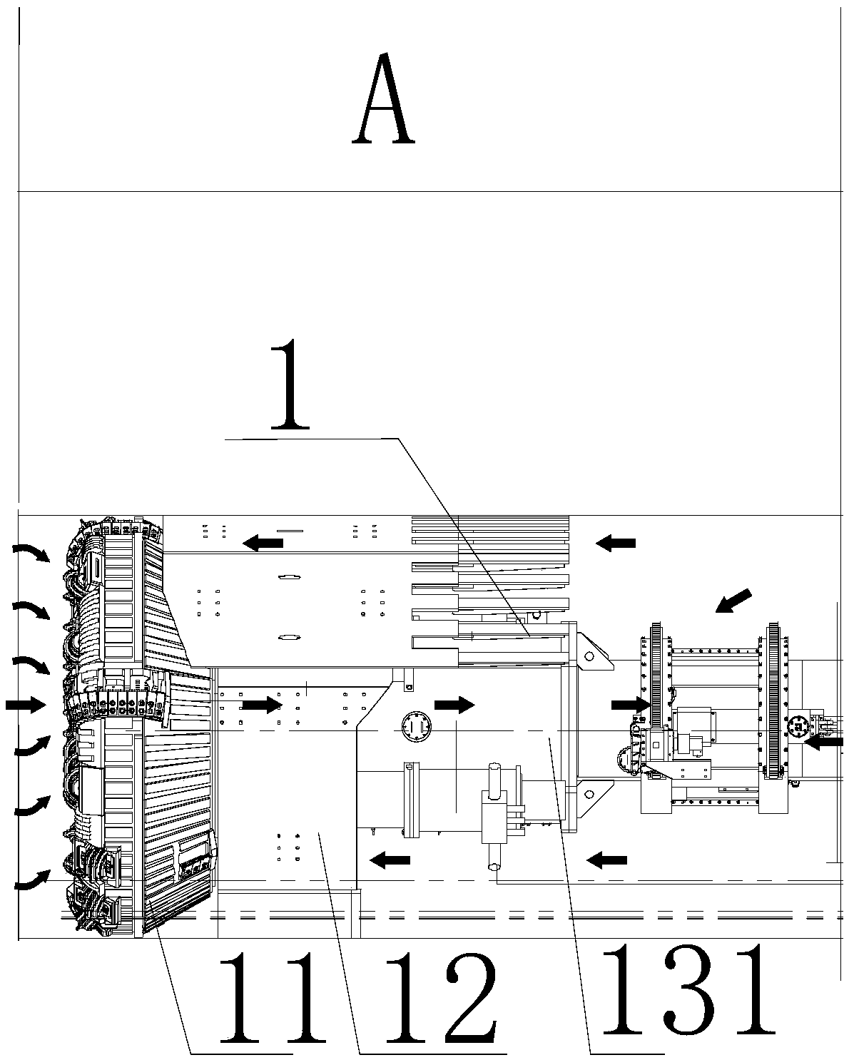 A mine-used full-face hard-rock roadheader and its circulation tunneling method