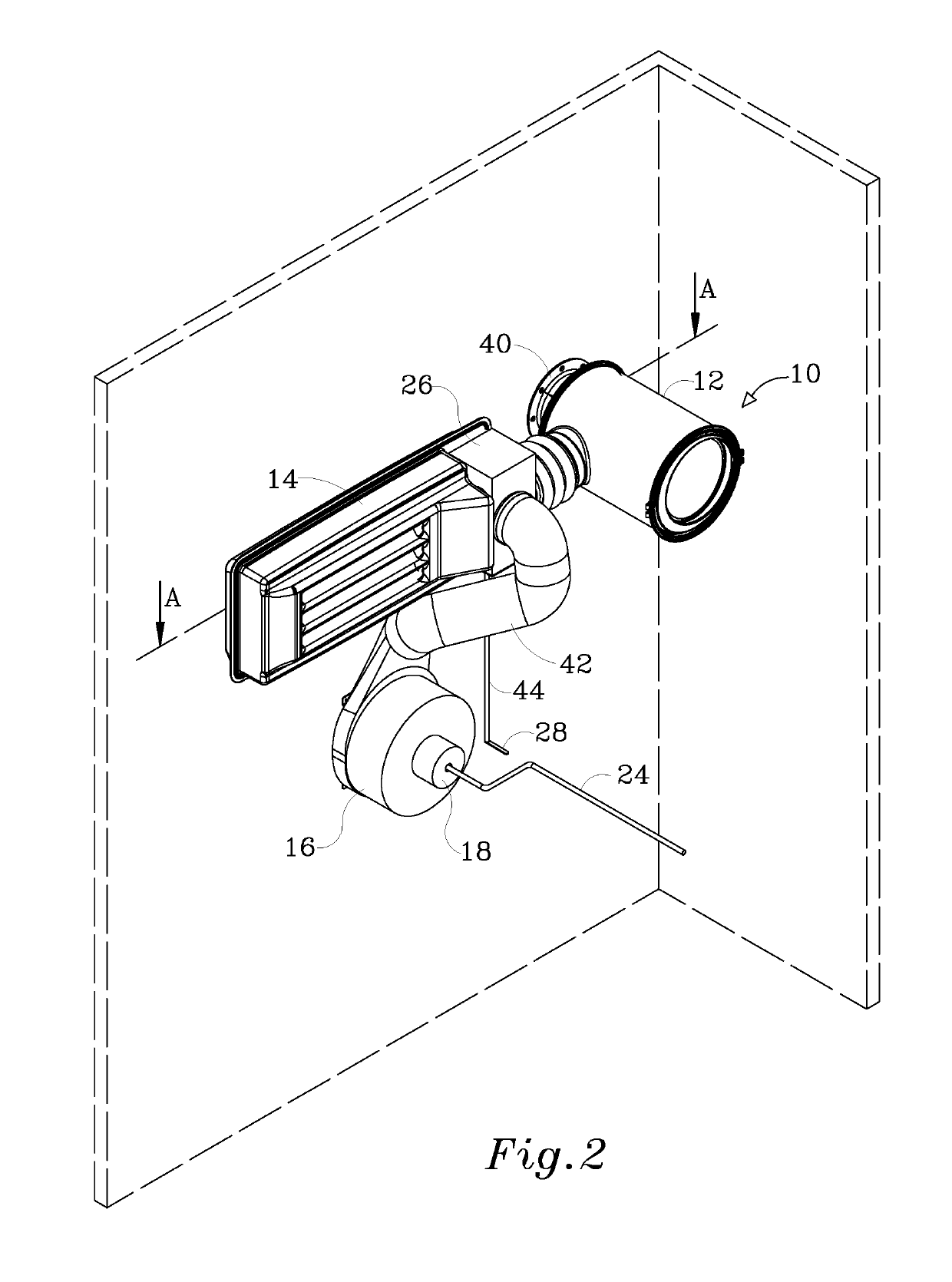 Compact nbc filtration system for collective protection shelters