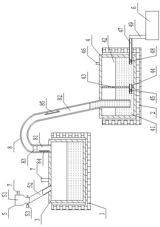 Continuous vacuum distillation crude magnesium refining and pull casting magnesium ingot device and technological process thereof