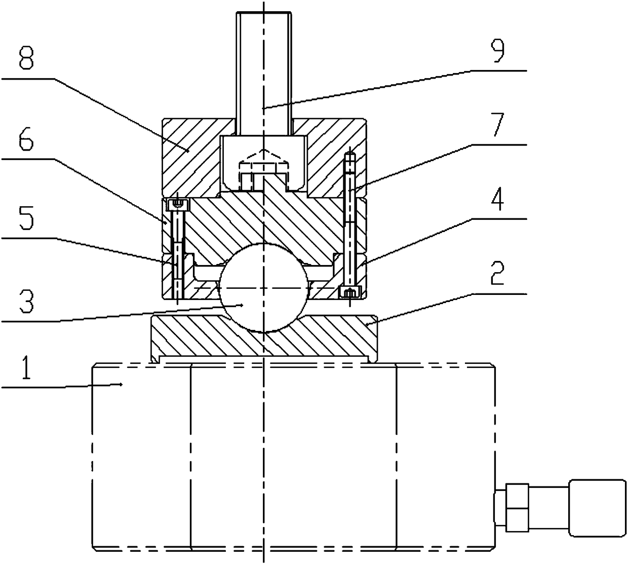 Adaptive connecting device used for main pump motor top shaft