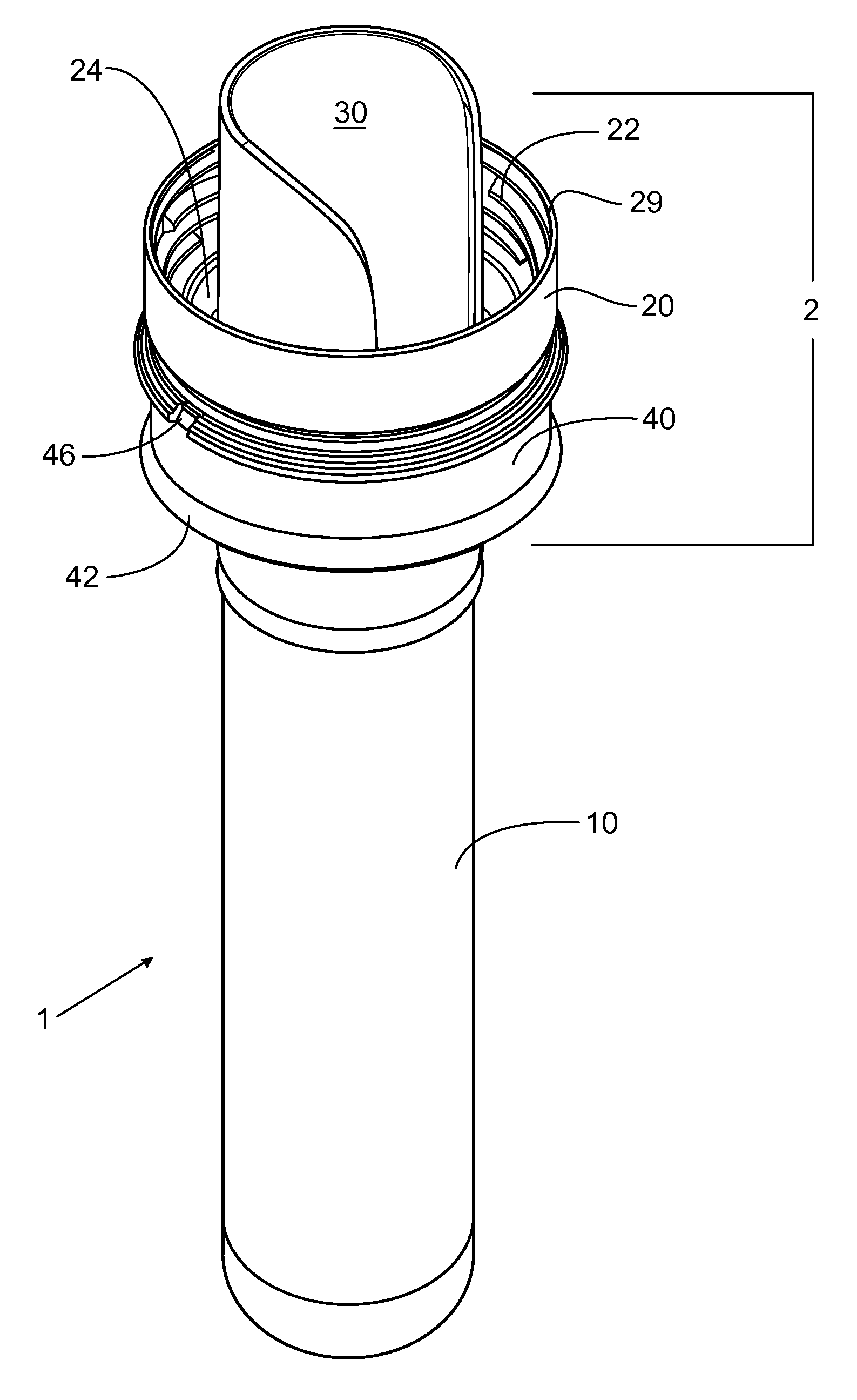 Container with an integrated spout