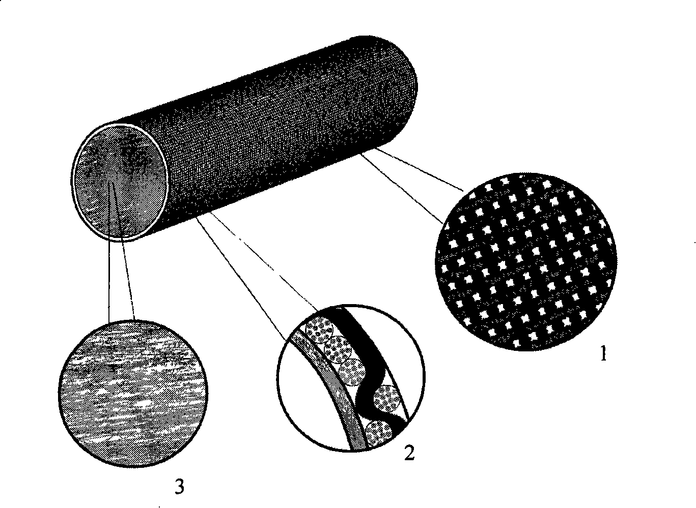 Woven artificial blood vessel in double layer structure