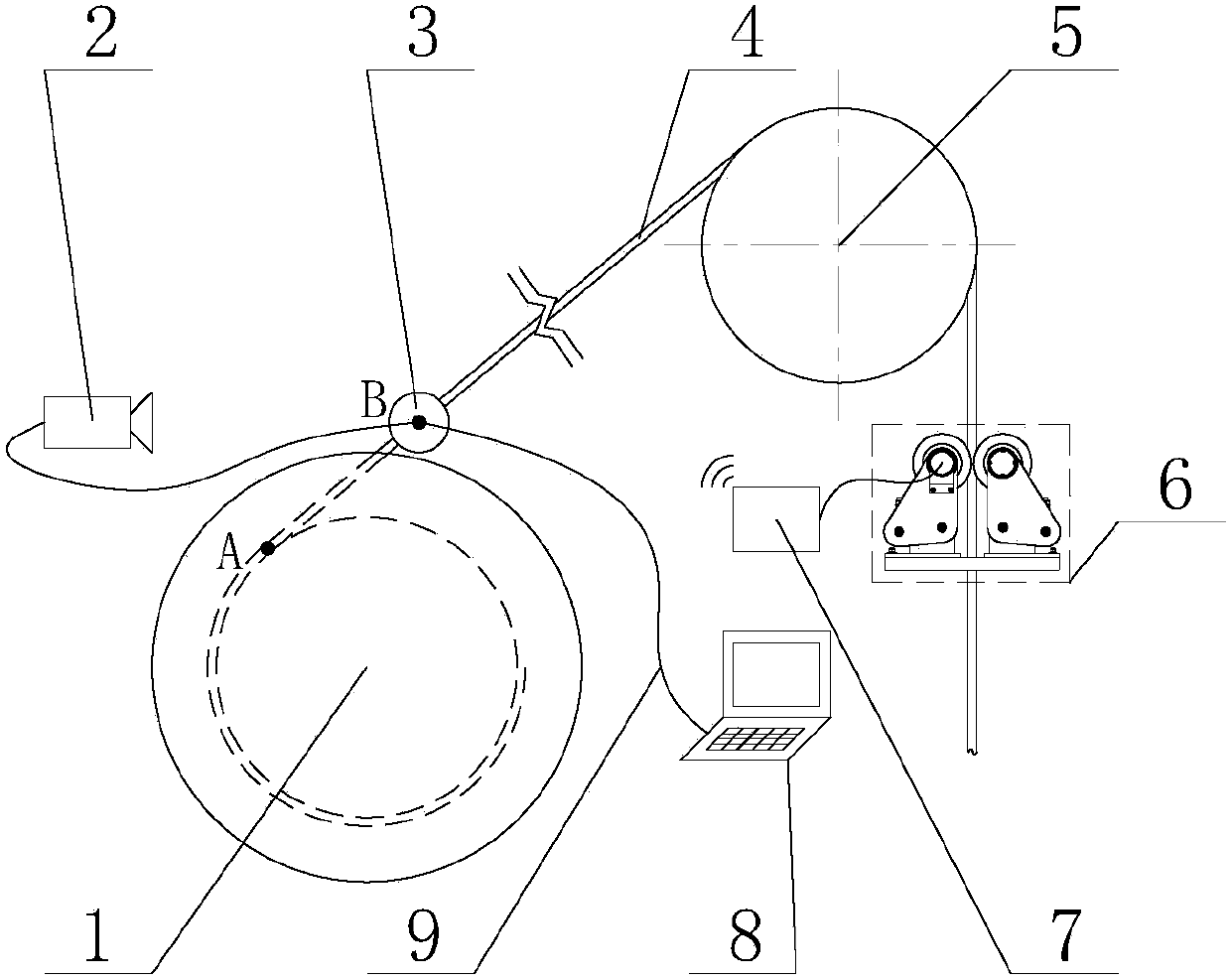 A system and method for recognizing the motion state of a wire rope unwound by a winding drum