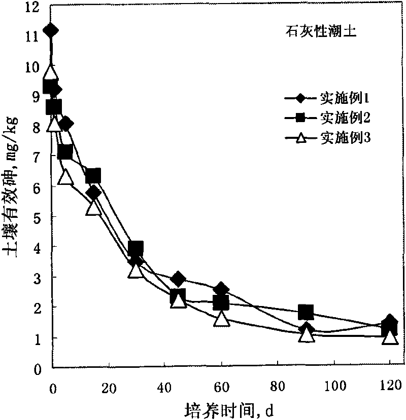 Chemical fixing material suitable for arsenic in soil and application thereof