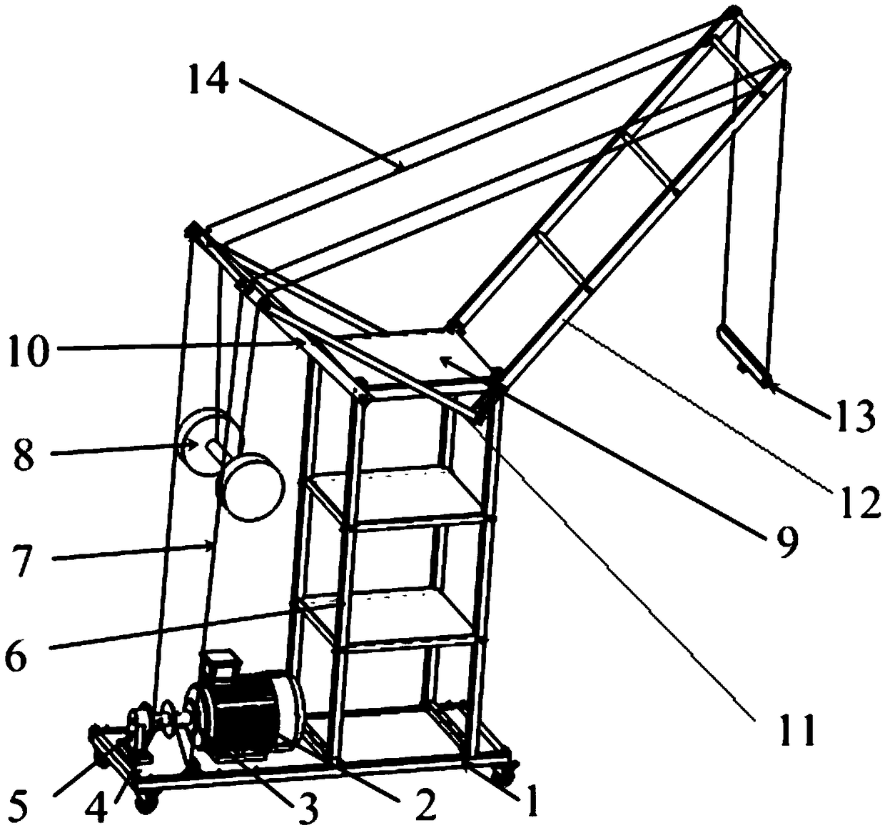 A household multifunctional ladder crane