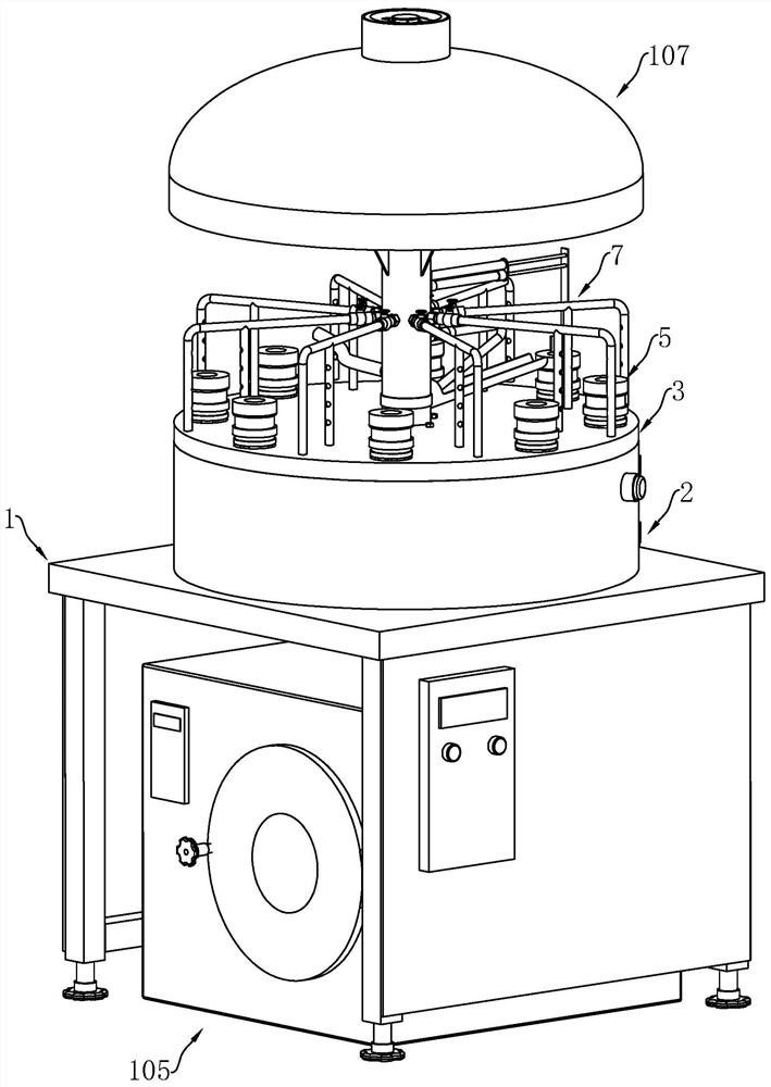 A kind of demoulding device for high-purity boron oxide glass body