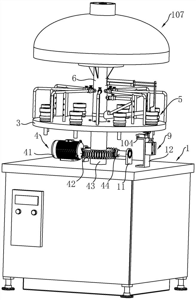 A kind of demoulding device for high-purity boron oxide glass body