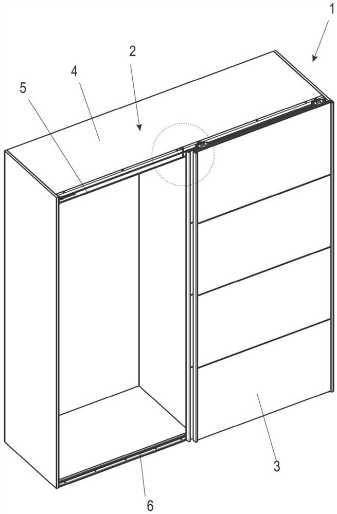 Sliding door fitting, furniture and method for mounting sliding door fitting