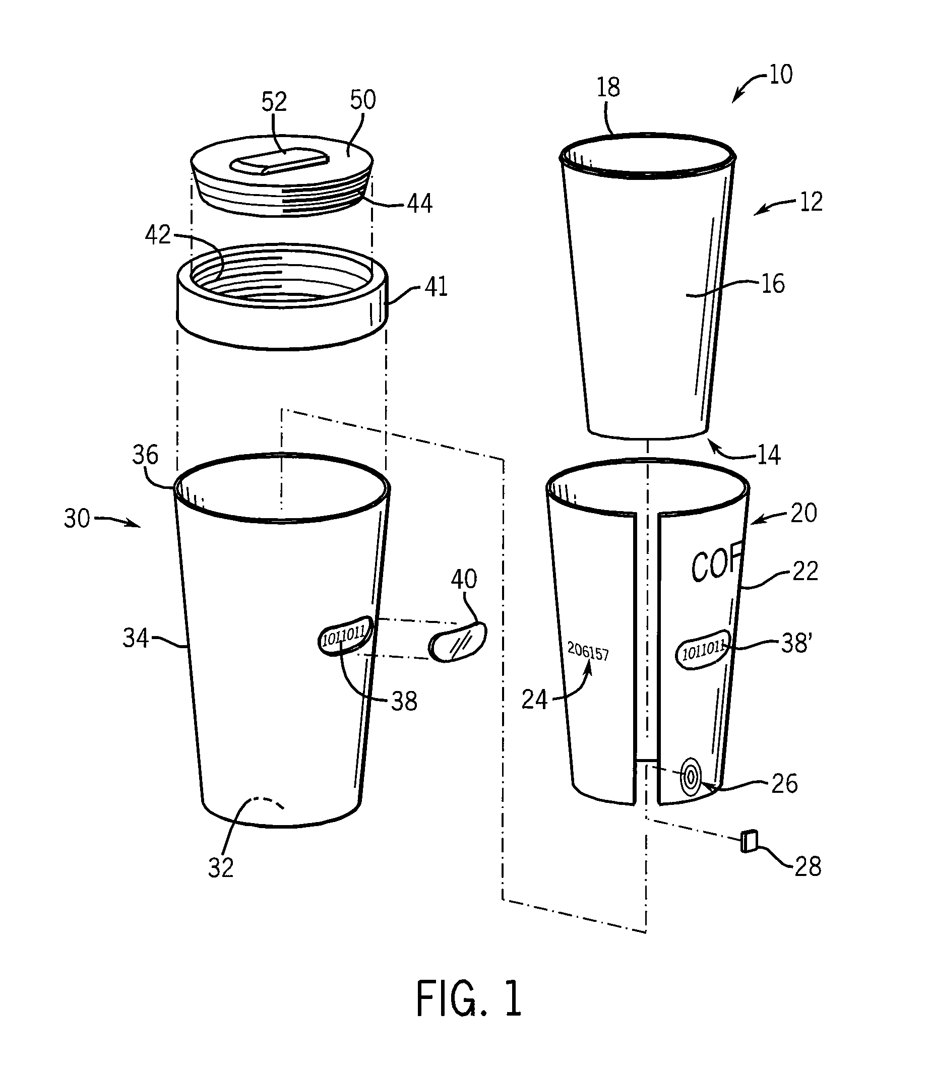 Thermal Beverage Container with Secure Account Identifier