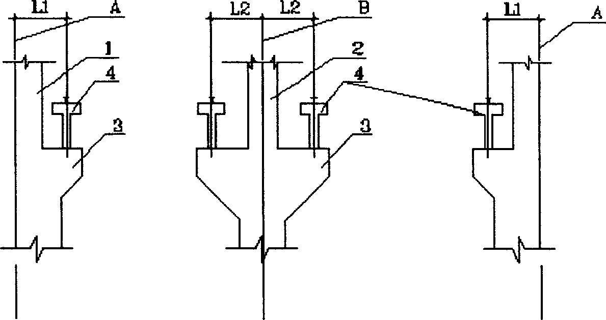 Single-layer multiple-span bent column crane beam positioning method