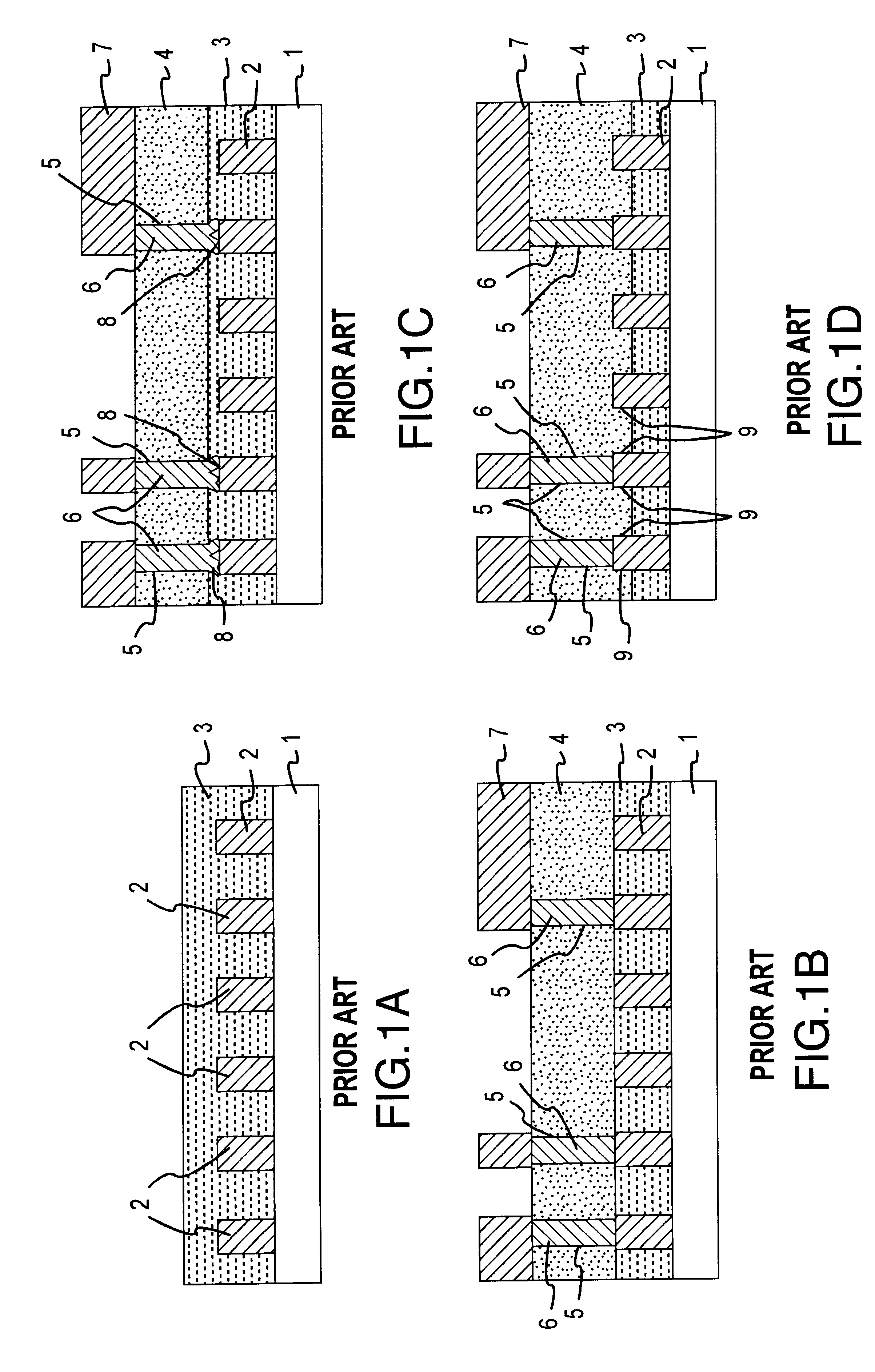 Interconnect with low dielectric constant insulators for semiconductor integrated circuit manufacturing