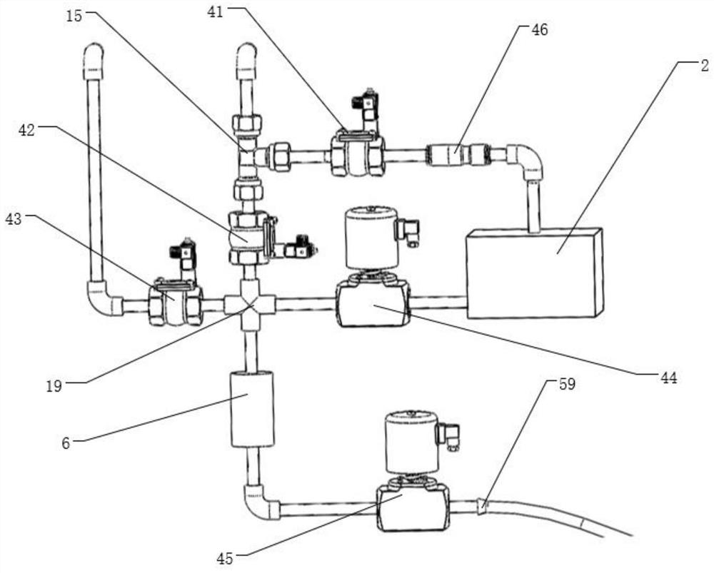 A water-saving intelligent constant temperature and constant current bathing system