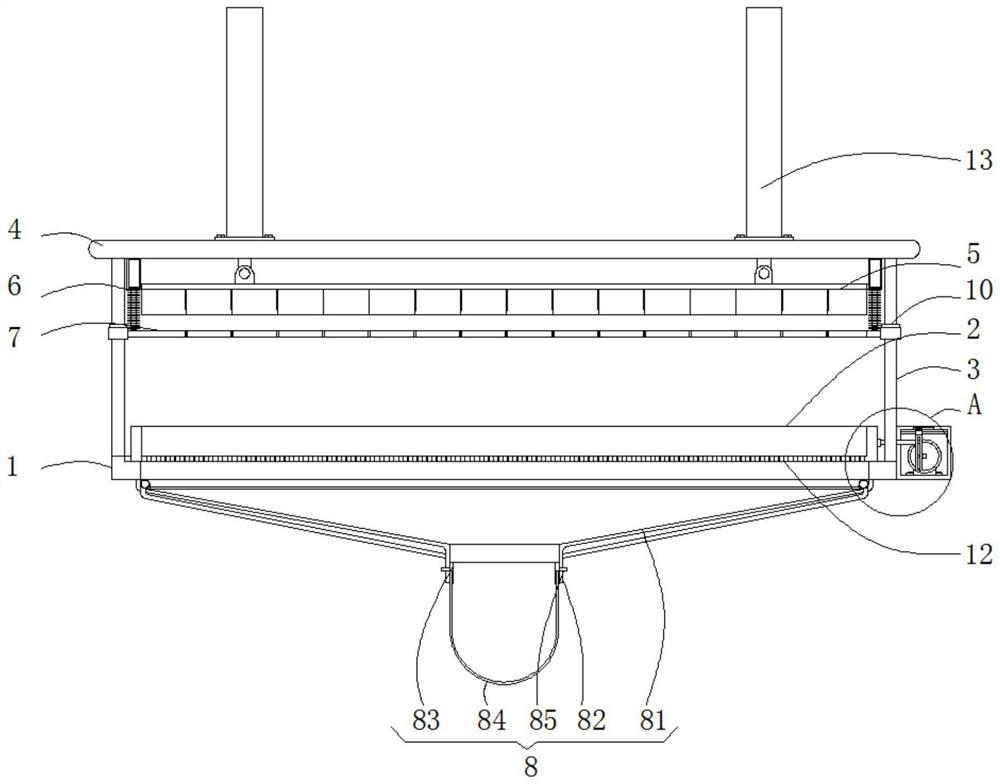 Sesame seed candy production slicing device with screening function
