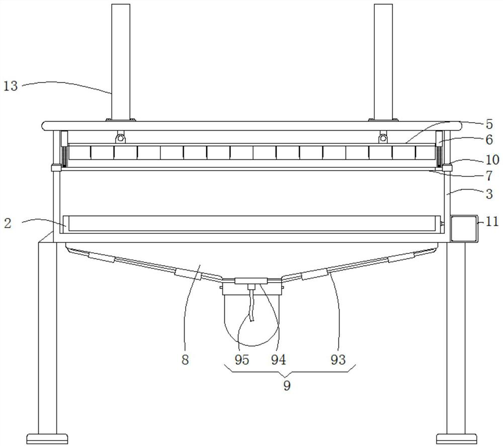 Sesame seed candy production slicing device with screening function