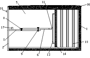 Automatic bag gliding device of storage box