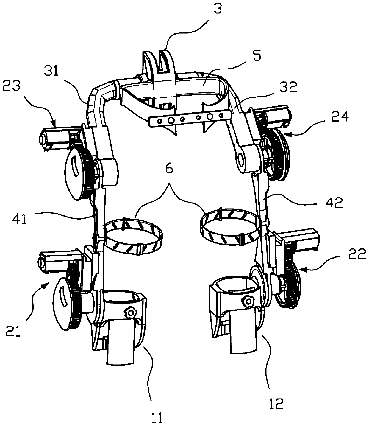 Knee joint traction rehabilitation robot