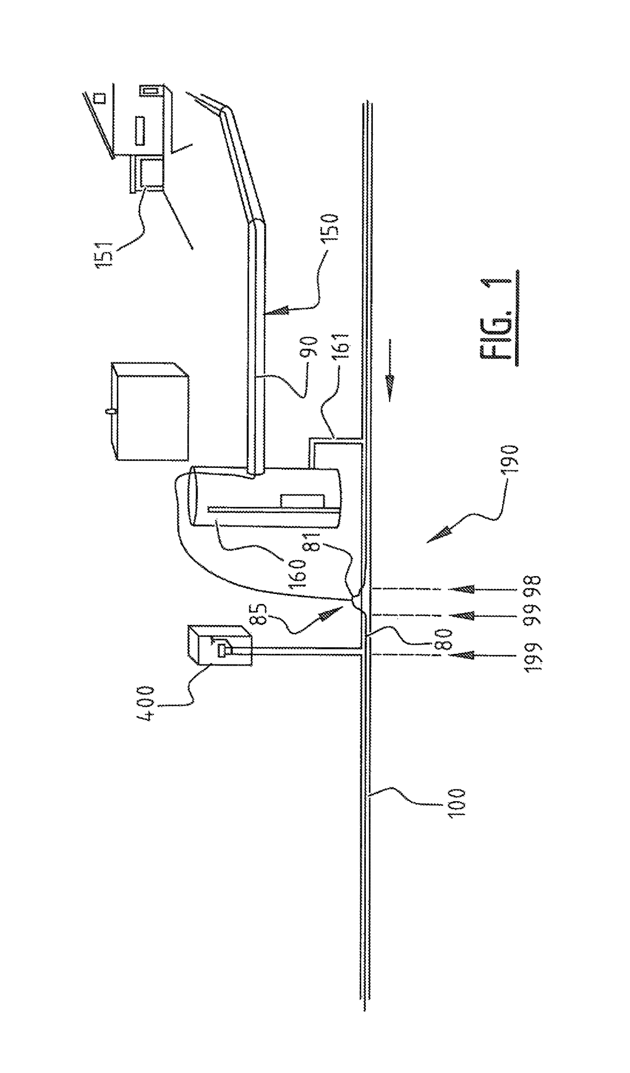 Optical fiber cable installation in a pressure sewerage