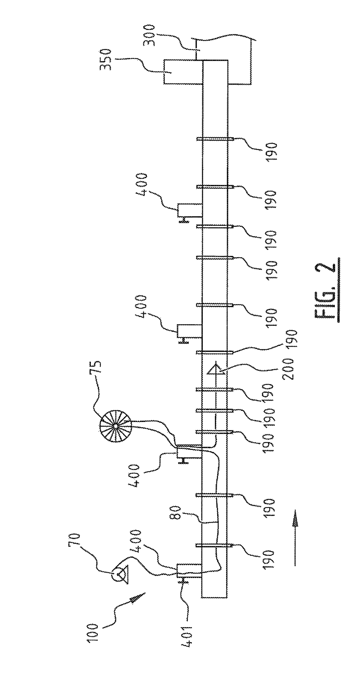 Optical fiber cable installation in a pressure sewerage