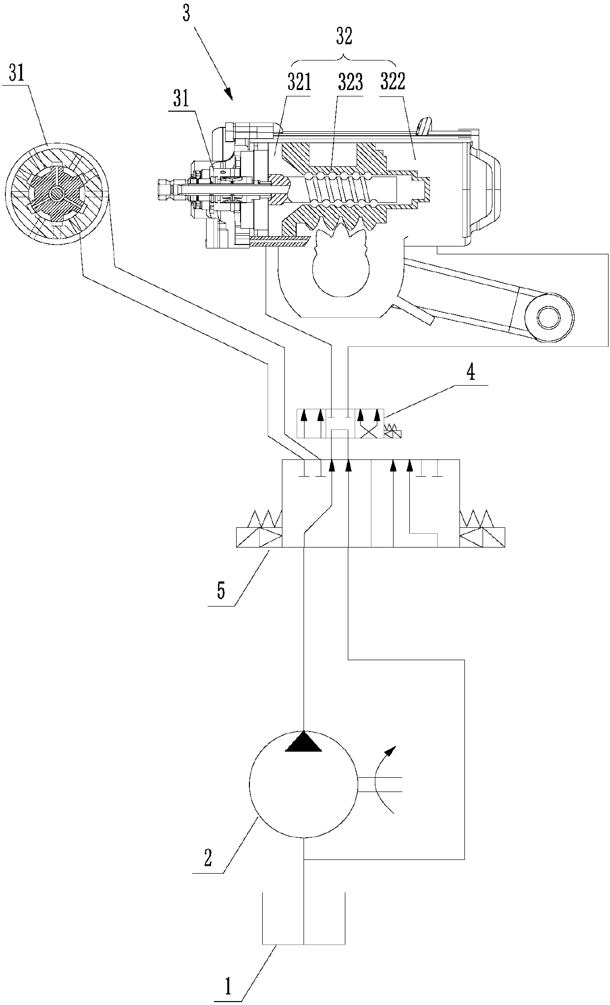 Power steering system and vehicle
