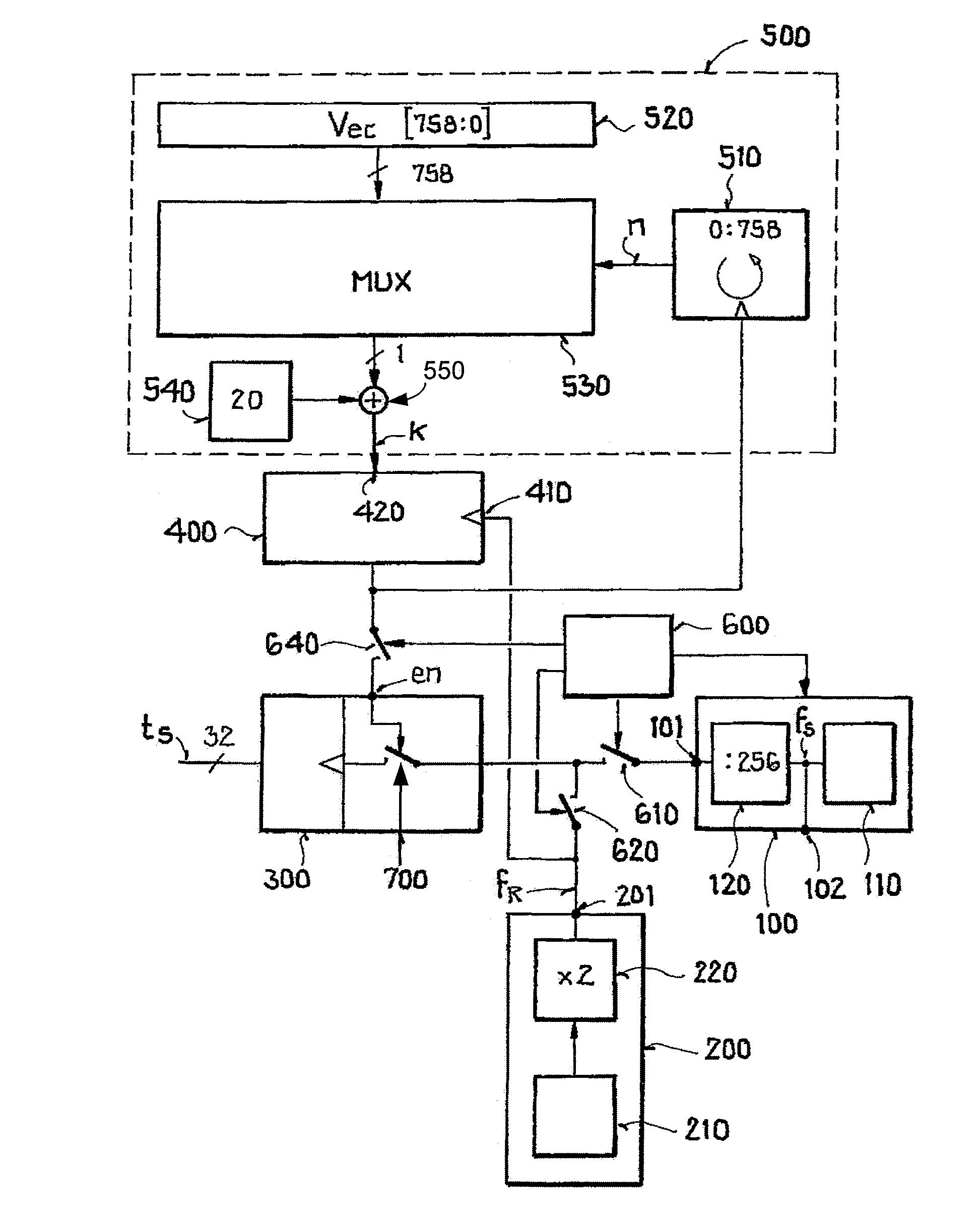 Circuit for a radio system, use and method for operation