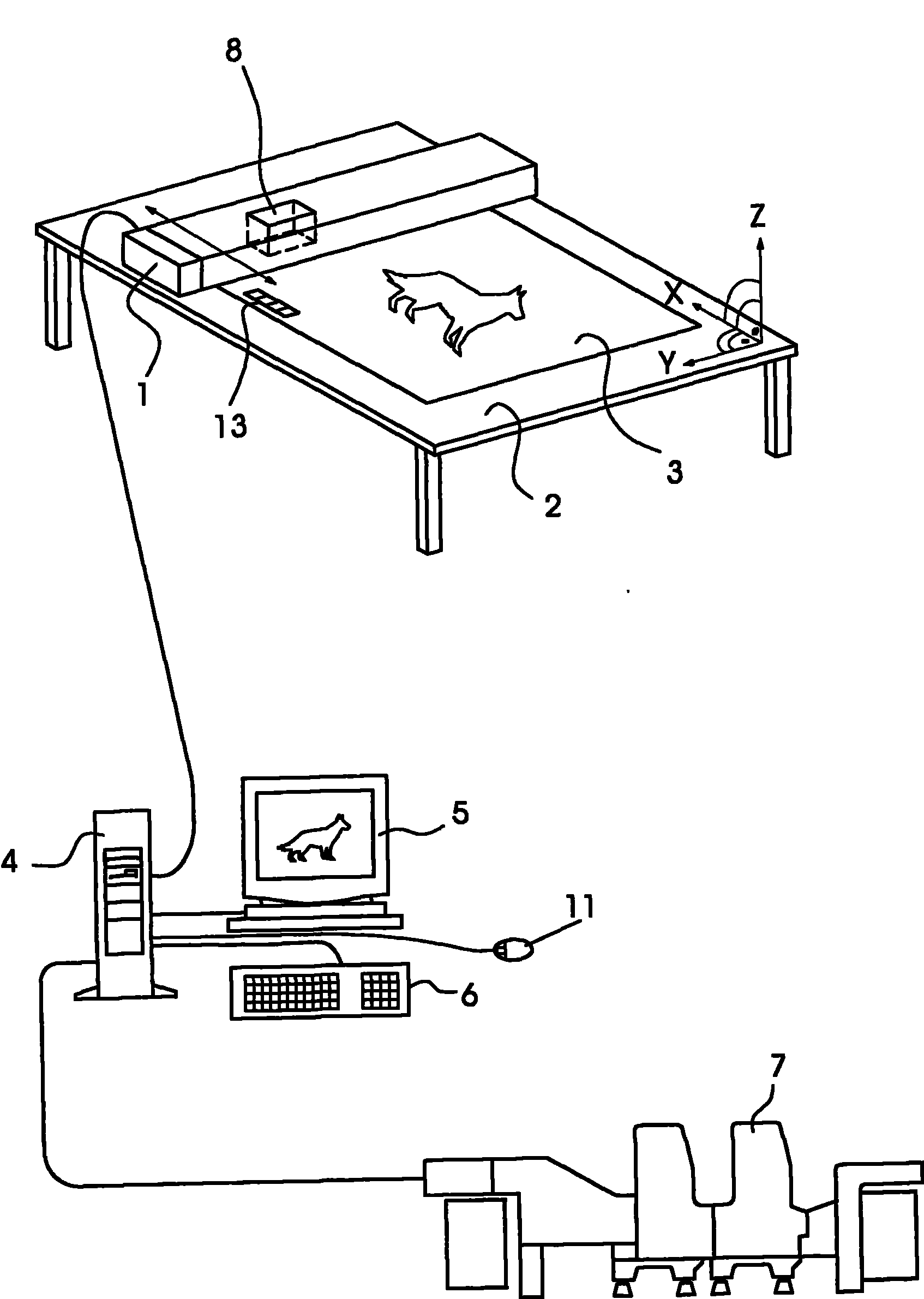 Positioning device for a color measuring head