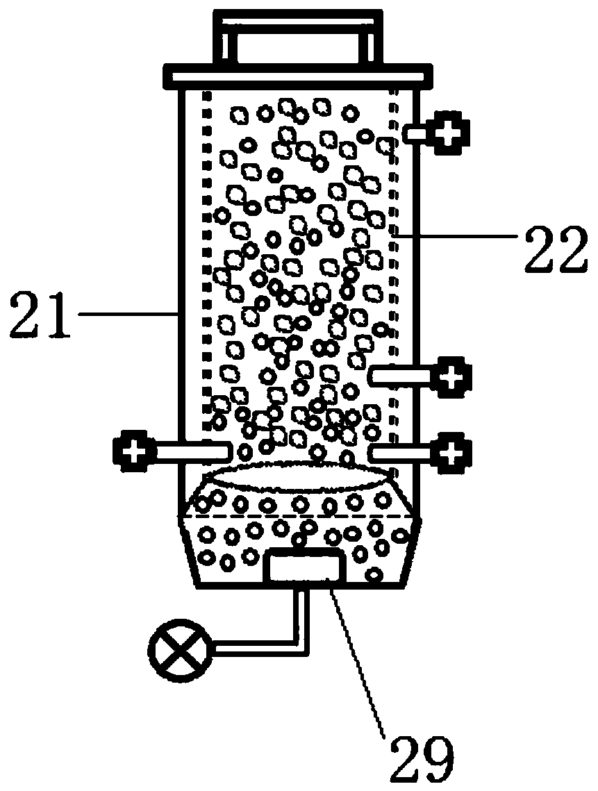 Device and method for recovering nitrogen and phosphorus in sewage by aeration disturbance type induced crystallization