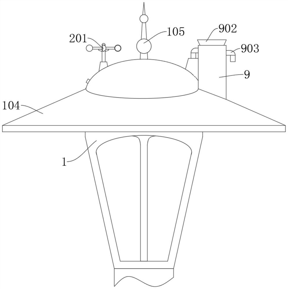 Anti-condensation structure for inner wall of lampshade of street lamp