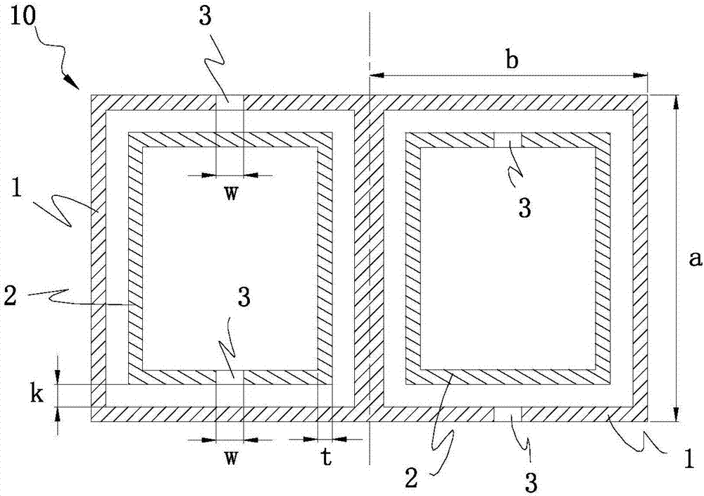 Low-frequency sound absorber allowing passing of fluid