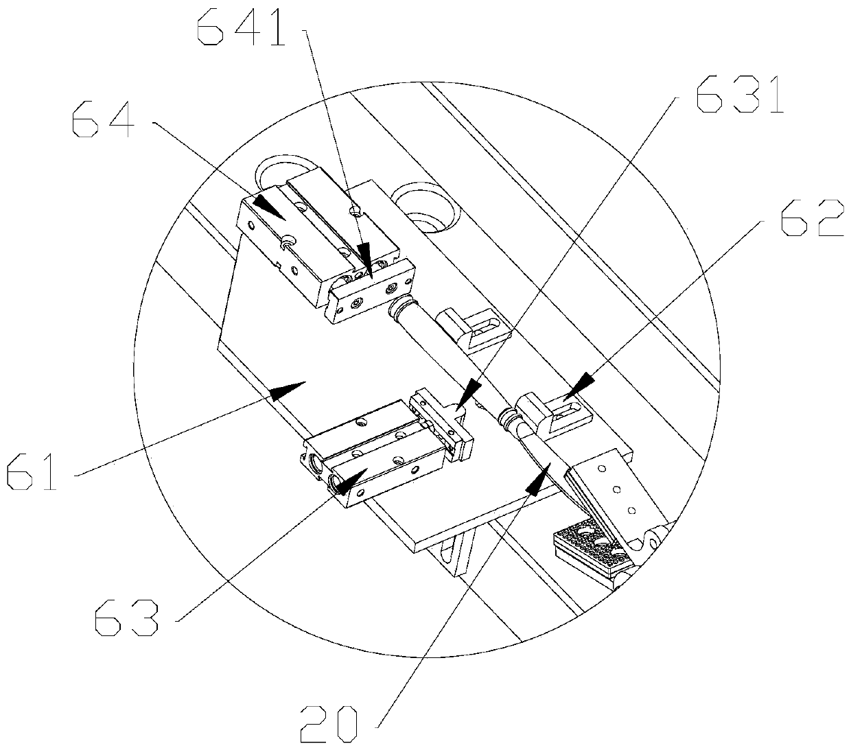 Table knife handle pressing equipment