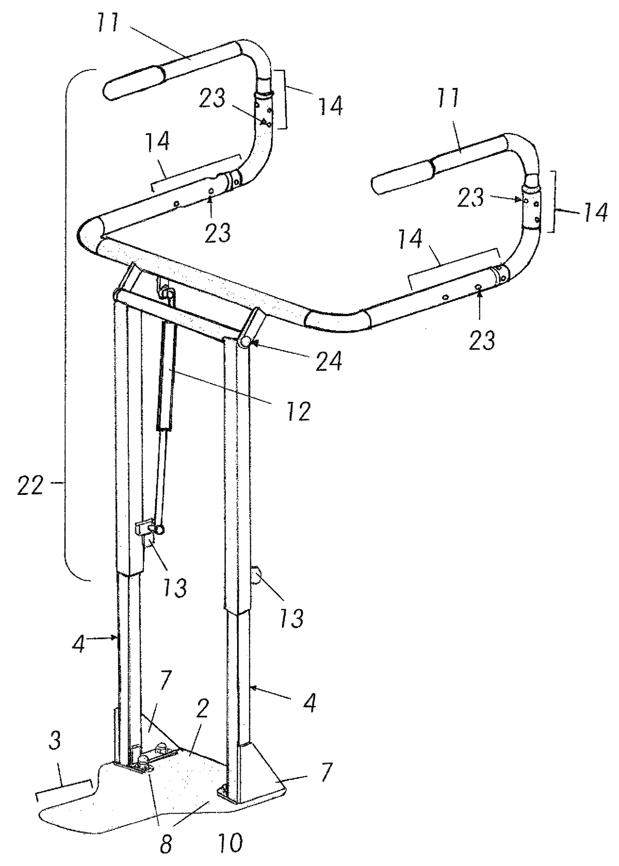 Removable swim spa cover lifter with undermount