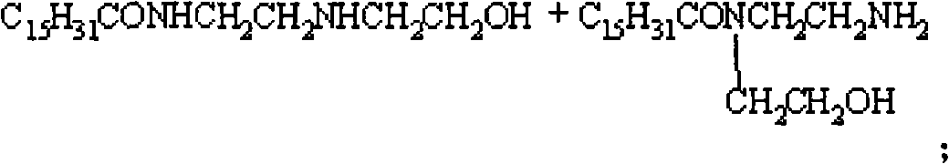 Hexadecoic acid acidamide surfactant and synthetic method