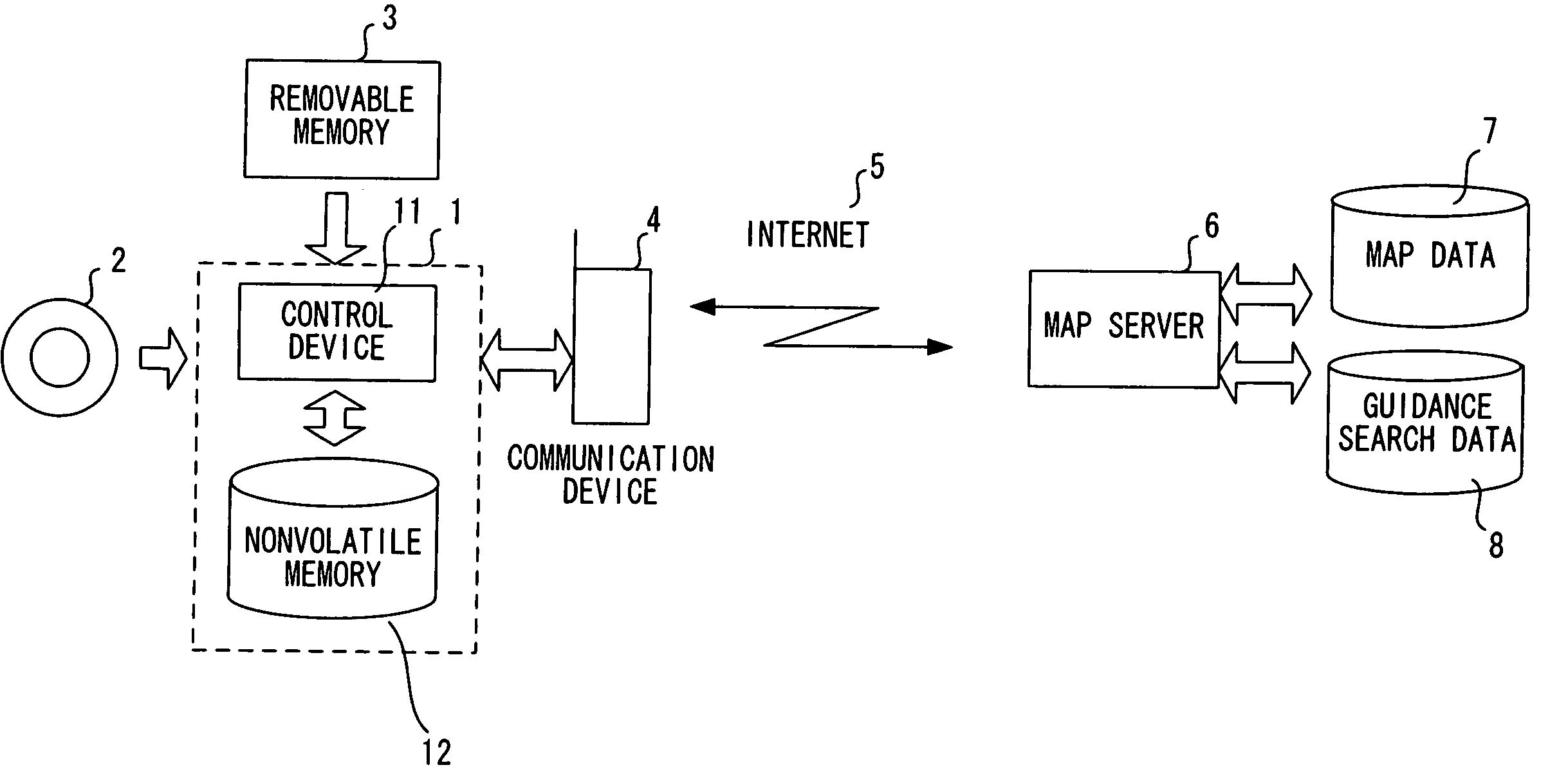 Map data product and map data processing device