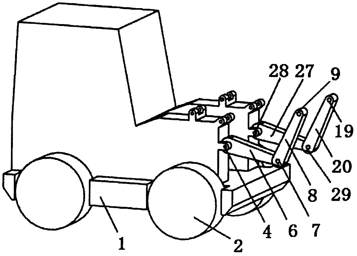 Controllable-mechanism type heavy-duty loader with high bearing capacity