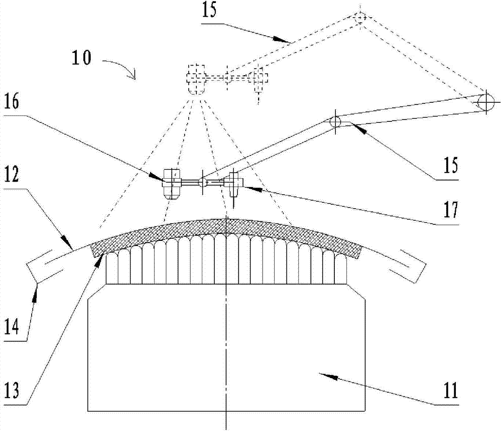 Method for skin stretch-forming and locating with flexible multipoint mould