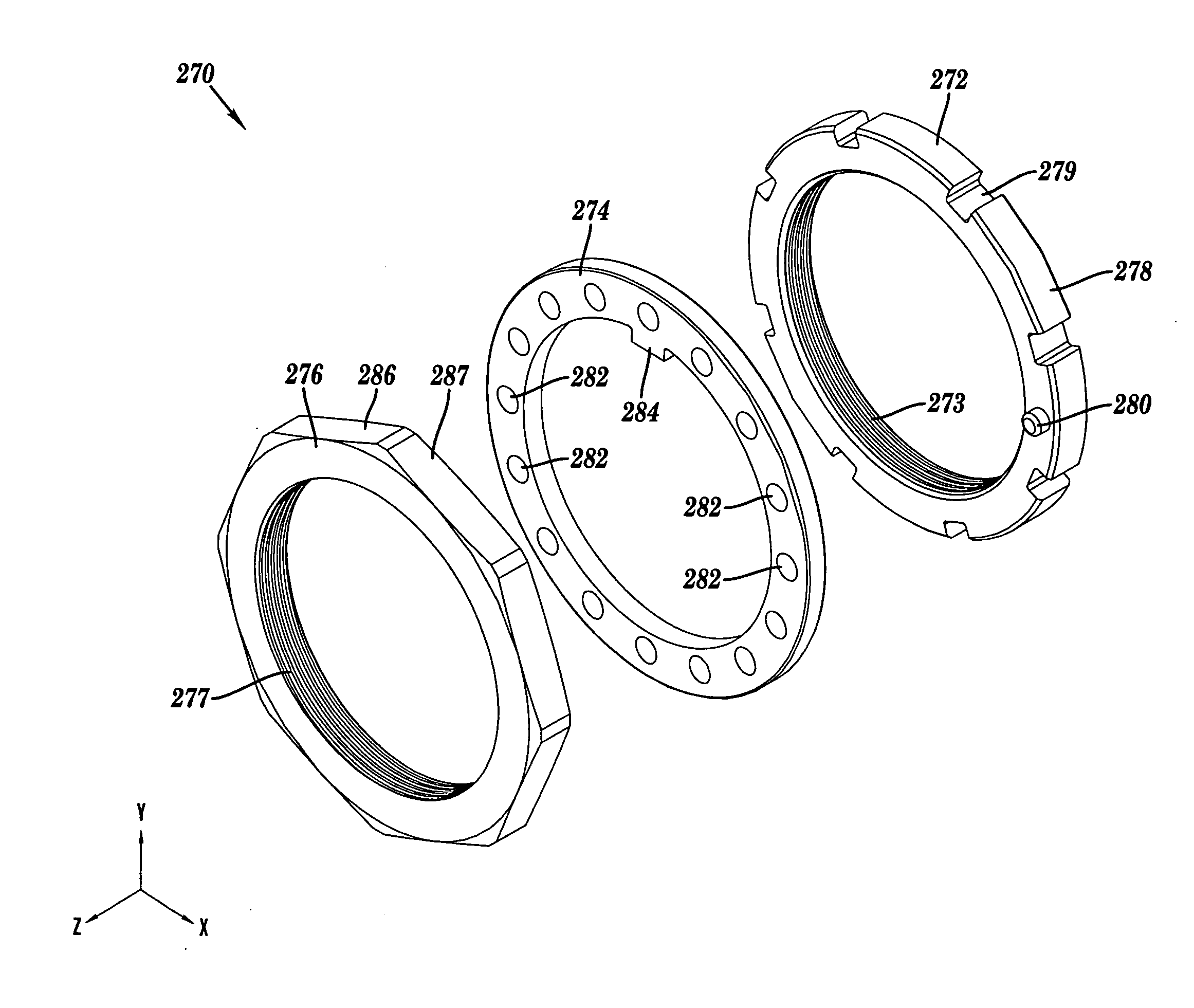 Method, apparatus, and nut for preloading a bearing