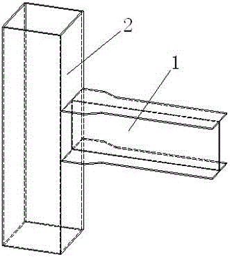 Reinforced connecting joint of steel structure beam and steel column and construction method of reinforced connecting joint