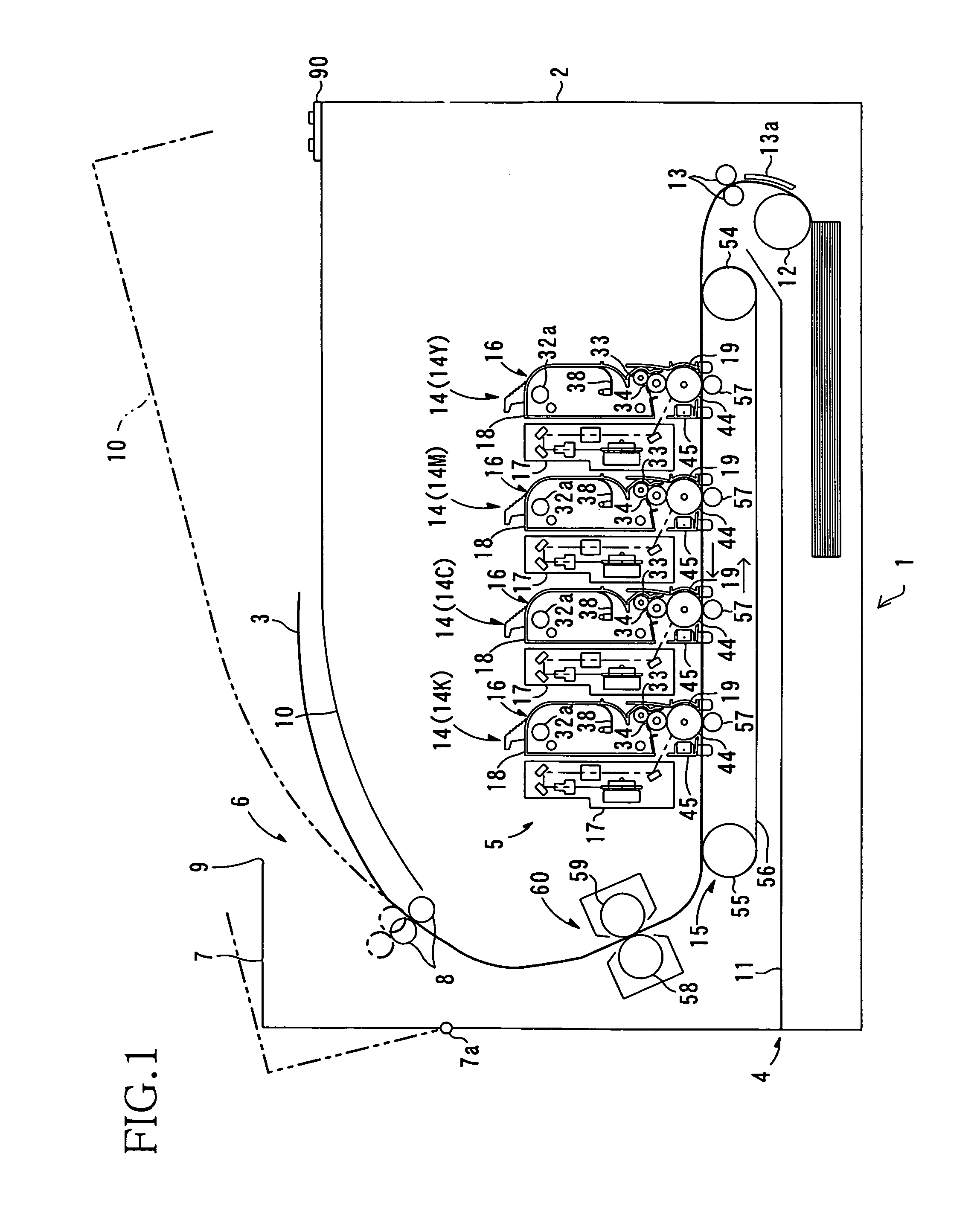 Image forming apparatus with processing unit that can be removed from the image forming apparatus without removing exposing devices