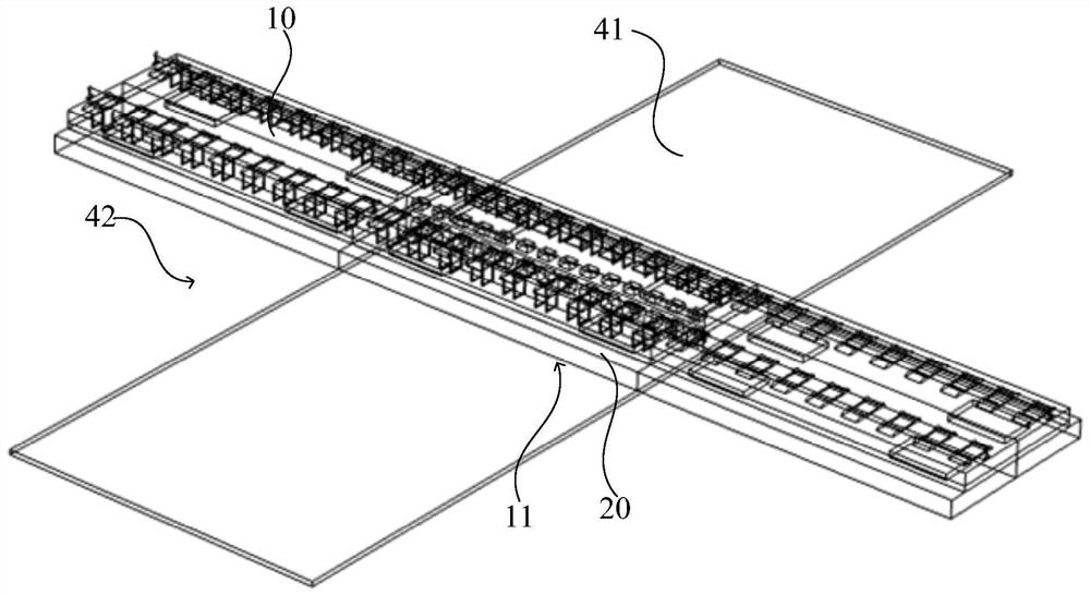 Movable track structure at railway plane intersection