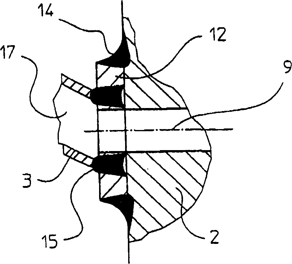 Spring-elastic measuring element comprising a flat connecting element that can be welded