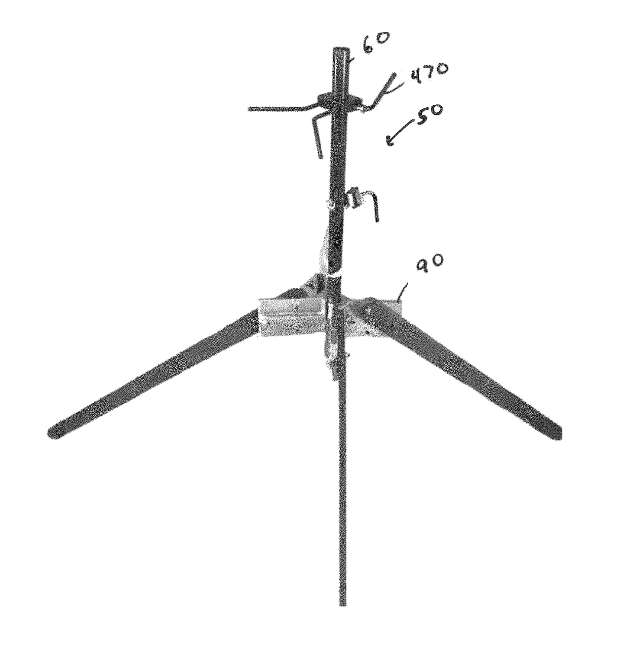 Stand that holds an item or object in an upright manner