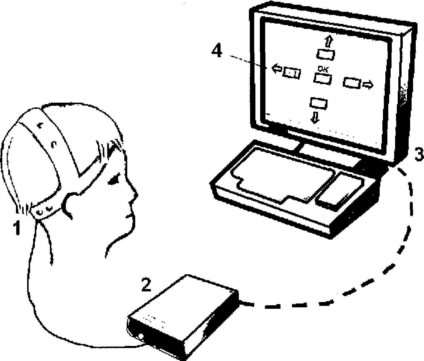 Human-machine interaction method with vision movement related neural signal as carrier