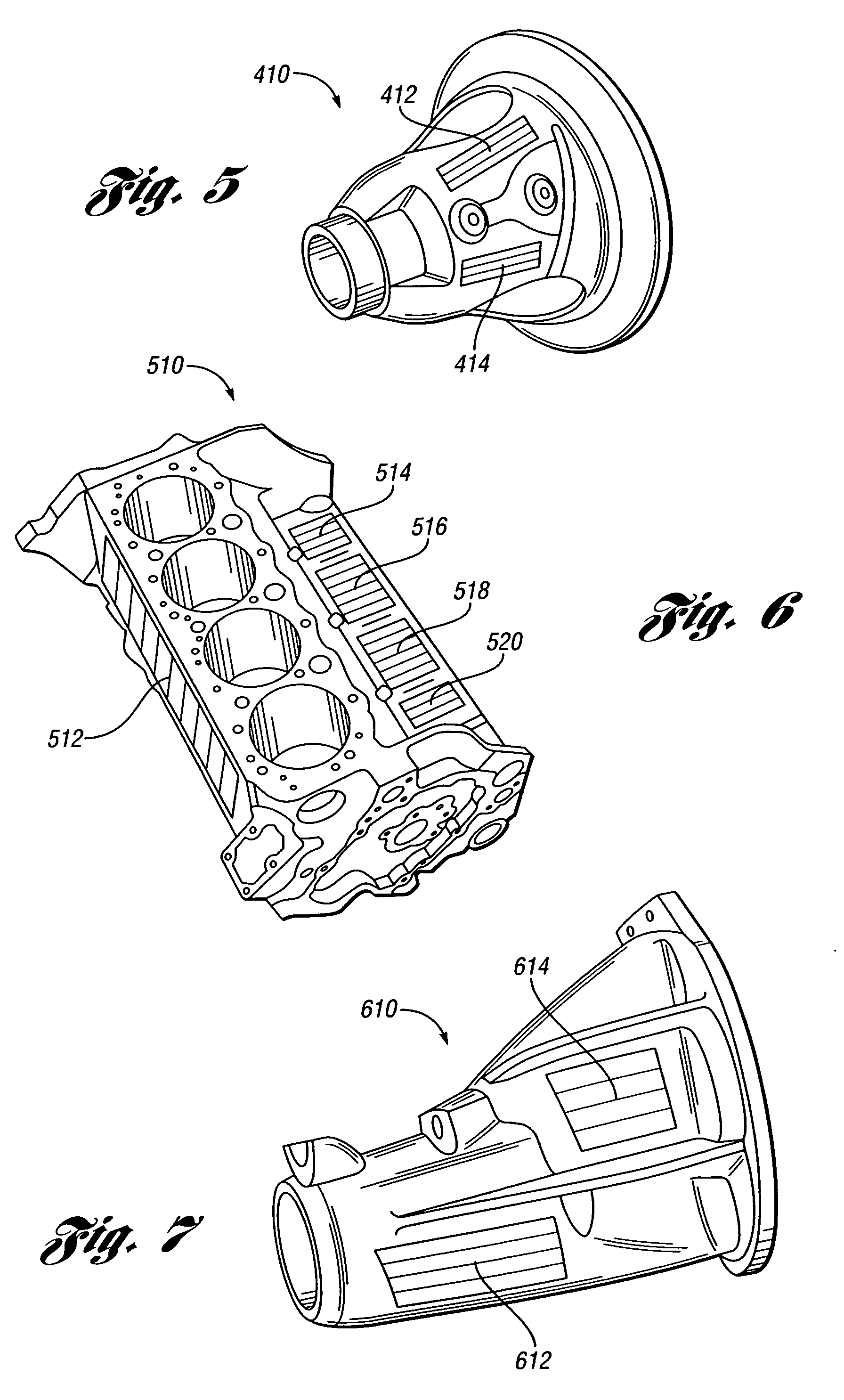 Method of casting components with inserts for noise reduction