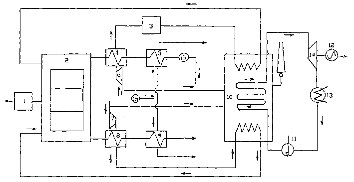 Electric generation system combining solid oxide fuel battery with turbogenerator
