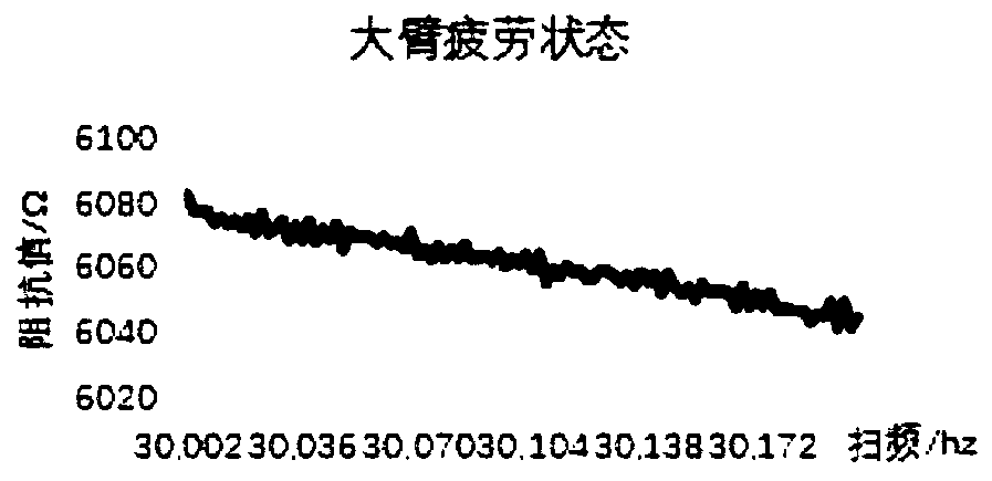 Fatigue degree evaluation system based on electrical impedance